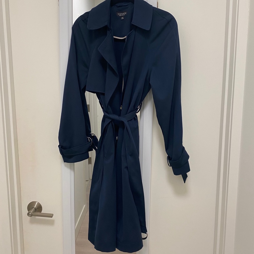 Topshop Navy Trench coat
